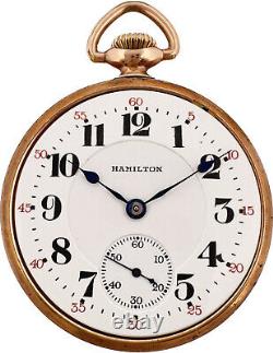 Antique 16Size Hamilton 21Jewel Mechanical Railroad Pocket Watch 992 Gold Filled