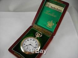 Antique 16s Hamilton 952 19j Rail Road pocket watch. Original Box. Made 1913
