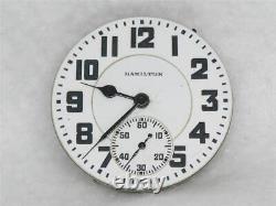 Antique 16s Hamilton 992 Railroad 21 Jewel Pocket Watch Movement & Dial, Running