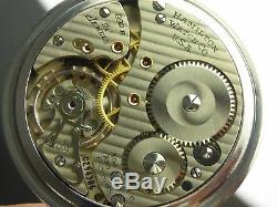 Antique 16s Hamilton 992B Rail Road 21j pocket watch. Made 1950. Stainless Steel