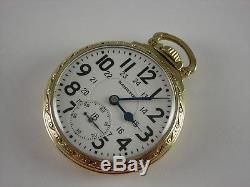 Antique 16s Hamilton 992B Rail Road pocket watch. Made 1947. Canadian dial