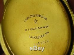 Antique 16s Hamilton 992B Rail Road pocket watch. Made 1953, With bakelite Box