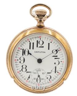 Antique 16s Hamilton Montgomery Dial 21 Jewel Railroad Pocket Watch 992