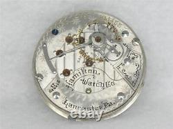Antique 18 Size Hamilton 17 Jewel Railroad Grade 934 Pocket Watch Movement Dial