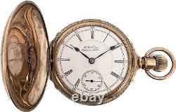 Antique 18 Size Hamilton Hunter Pocket Watch Grade 925 Gold Filled Runs BoxHinge