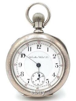 Antique 1899 Hamilton Pocket Watch 16j 18s Coin Silver Dueber Case A1G1455