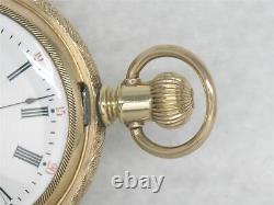 Antique 18s Hamilton 14k Gold Filled 925 Hunter's Case Pocket Watch, Running