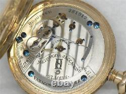 Antique 18s Hamilton Solid 14k Mermod & Jaccard Pocketwatch, Signed 3x, Serviced