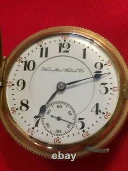 Antique 1900 Hamilton 943 18s 21j Railroad Pocket Watch 2,700 Made-Runs Great