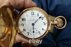 Antique 1902 Hamilton Pocket Watch, 14K, Running, keeps accurate time