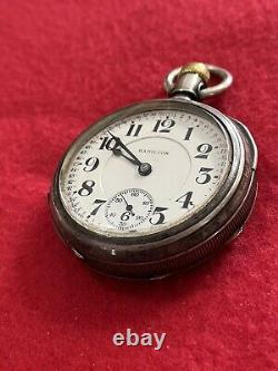 Antique 1903 Hamilton 18s & 17j Grade926 3 oz Silver Pocket Watch-Runs Great