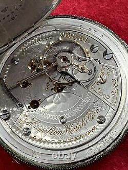 Antique 1903 Hamilton 18s & 17j Grade926 3 oz Silver Pocket Watch-Runs Great