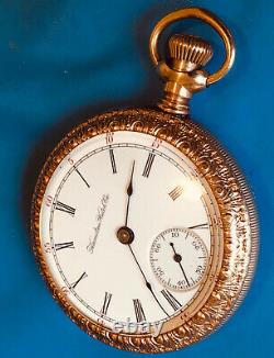 Antique 1903 Hamilton Size? 18s Pocket Watch Gold Plated? 119g Runs