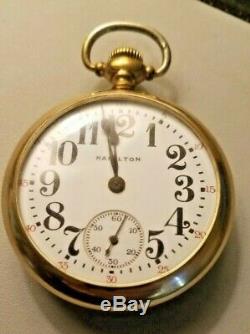 Antique 1903 Hamilton Watch Co 940 / 21 JEWELS / SIZE 18 Railroad Pocket Watch