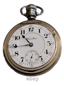 Antique 1908 Hamilton 940, 21 Jewels, Size 18 Railroad Grade Pocket Watch