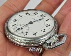 Antique 1908 Hamilton 993 21 Jewel Pocket Watch 16s Model 1 Working