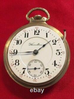 Antique 1909 Hamilton 940 18s 21j Railroad Pocket Watch-Runs Great