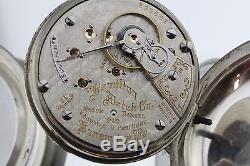 Antique 1911 Hamilton Sterling Silver 18s Railroad Grade 21 Jewel Pocket Watch