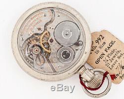 Antique 1912 Hamilton 16s 21j Adj. 992 Pocket Watch with Exhibition Case! Running
