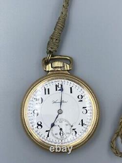 Antique 1913 Hamilton 21J 992 Model 1 Size 16s Pocketwatch Lancaster, PA 10KT GF