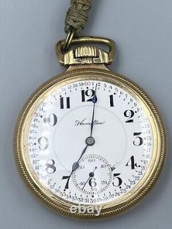 Antique 1913 Hamilton 21J 992 Model 1 Size 16s Pocketwatch Lancaster, PA 10KT GF