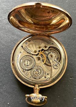 Antique 1914 Hamilton Grade 910 Pocket Watch Running Fahys GF Case 12s 17j USA