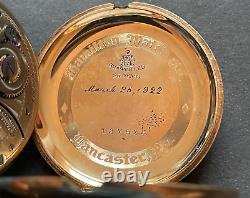 Antique 1921 Hamilton Grade 910 Pocket Watch Running Original GF Case 12s 17j