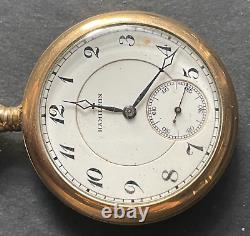 Antique 1921 Hamilton Grade 956 Pocket Watch Parts Good Balance Gf Case 16s 17j