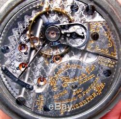 Antique 21 Jewel 18 Size Salesman Display Case Pocket Watch Hamilton 940 Working