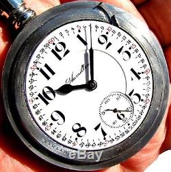 Antique 21 Jewels 18 Size Montgomery Dial Mega Size Pocket Watch Hamilton 940