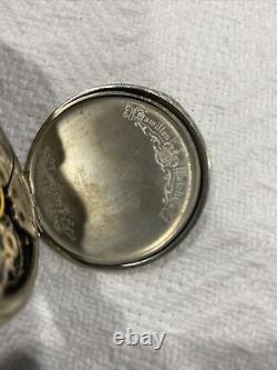 Antique Art Deco Hamilton 912 Pocket Watch 17j Wadsworth 14k White Gold Filled