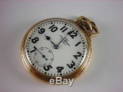Antique Ball Official Rail Road Standard 999P 21j pocket watch 1930. Nice case