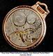 Antique Bar Over Crown Rose Gold Plated Display Case Pocket Watch Hamilton 992-b