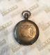 Antique Coin Silver Hamilton & Dueber Pocket Watch Ser# 447128, 18s 17 Jewels