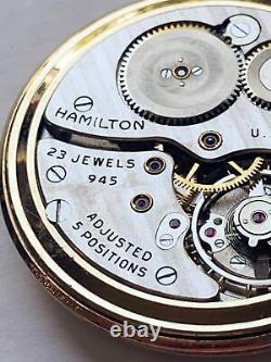 Antique Hamilton 10s 23j Yellow Gold Filled 12s Kellogg Model Pocket Watch