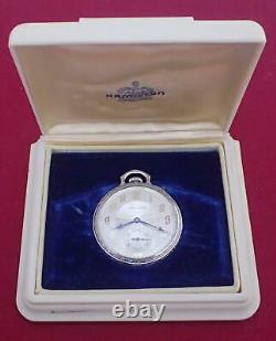 Antique Hamilton 12s 17j 912 Grade Art Deco Pocket Watch In Celluloid Box Clean