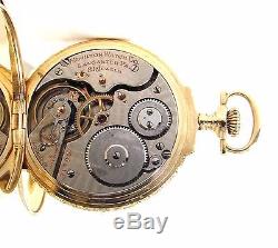 Antique Hamilton 14 Kt Tri Gold Grade 991 Stage Deer Pocket Watch