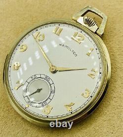 Antique Hamilton 14K Solid Gold 21 Jewels 921 Movement Heavy Pocket Watch