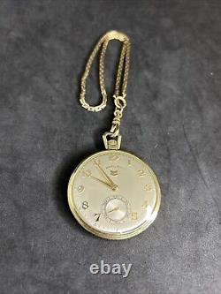 Antique Hamilton 14K Yellow Gold Open Face Pocket Watch