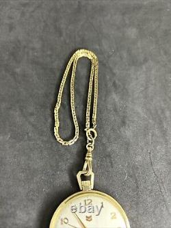 Antique Hamilton 14K Yellow Gold Open Face Pocket Watch