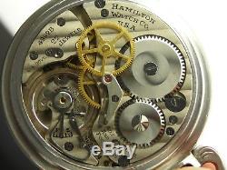 Antique Hamilton 16s 4992B 22 jewels Navigational Silver pocket watch, 1941