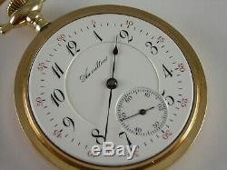 Antique Hamilton 16s, 952 19 jewel Rail Road pocket watch. Gold filled made 1909