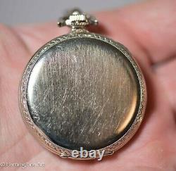 Antique Hamilton 912 Rare Pocket Watch 17 Jewel Ornate Dial with Chain & Fob