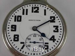 Antique Hamilton 992 16s Rail Road pocket watch. 1930. Beautiful Unique case