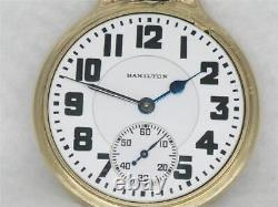 Antique Hamilton 992 Pocket Watch In Original Boc 10k Gold Fill Case, Running