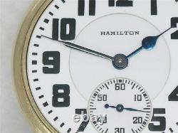 Antique Hamilton 992 Pocket Watch In Original Boc 10k Gold Fill Case, Running