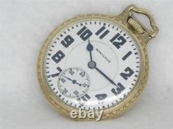 Antique Hamilton 992 Pocket Watch In Original Boc 10k Gold Fill Case, Serviced