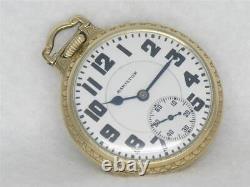 Antique Hamilton 992 Pocket Watch In Original Boc 10k Gold Fill Case, Serviced