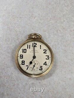 Antique Hamilton 992B Railway Special 21J 992 10K GF Pocket Watch Works 21 Jewel