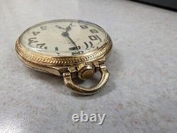 Antique Hamilton 992B Railway Special 21J 992 10K GF Pocket Watch Works 21 Jewel